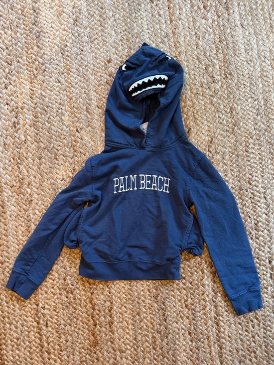 Other - Navy "Palm Beach" Shark Hooded Sweatshirt